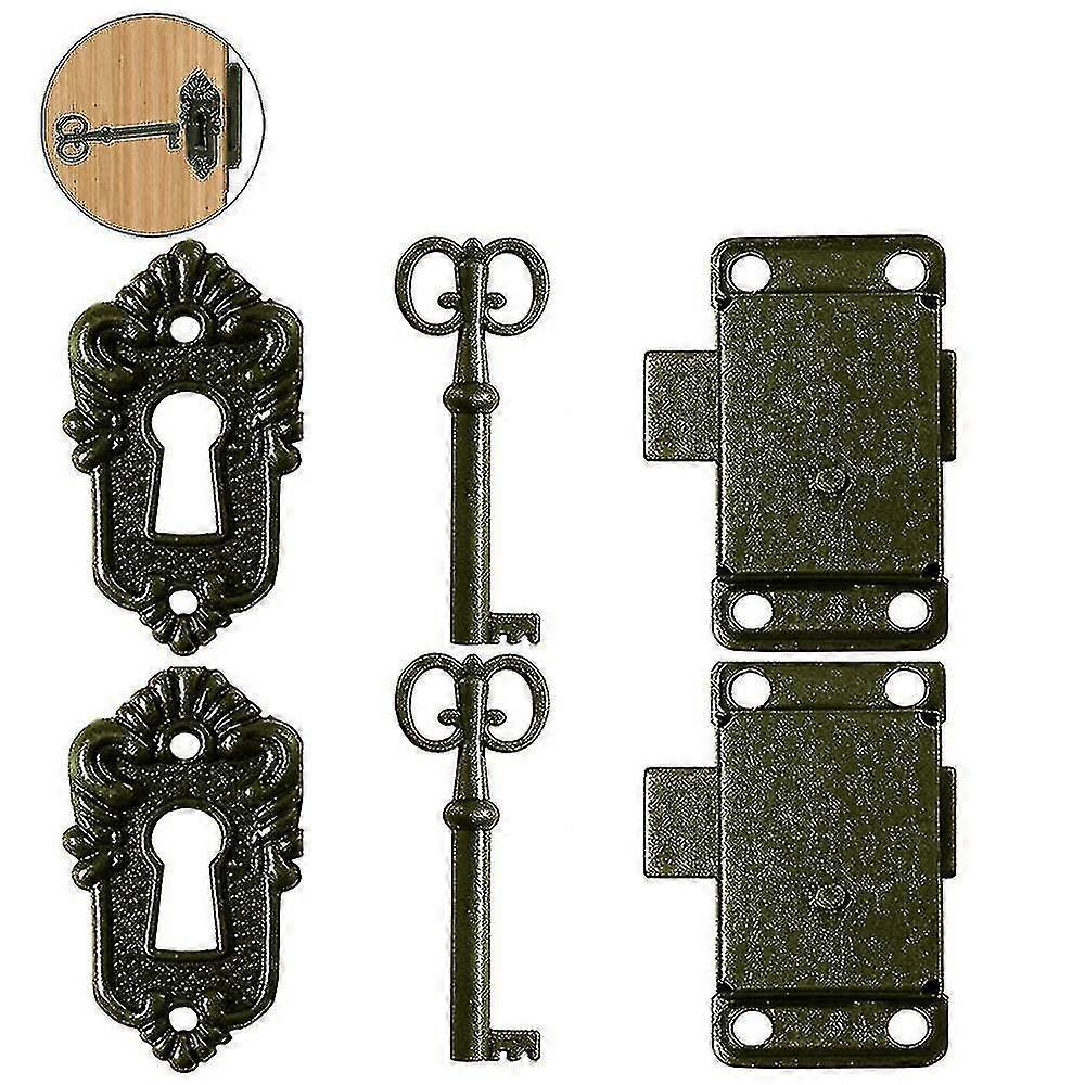 2 sets vintage kastdeurslot, kastslot