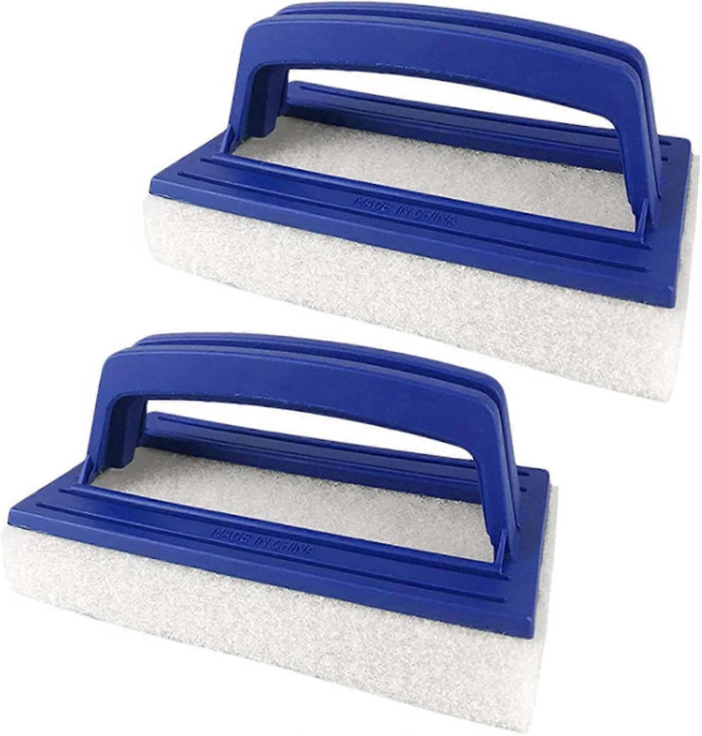 2 Pieces Sponge Brush Water Line Pool Brush with Handle Brush Floor Wall Swimming Pool Cleaning Brush for Pools Hot Tubs Spas Fountains Floor Bathroom