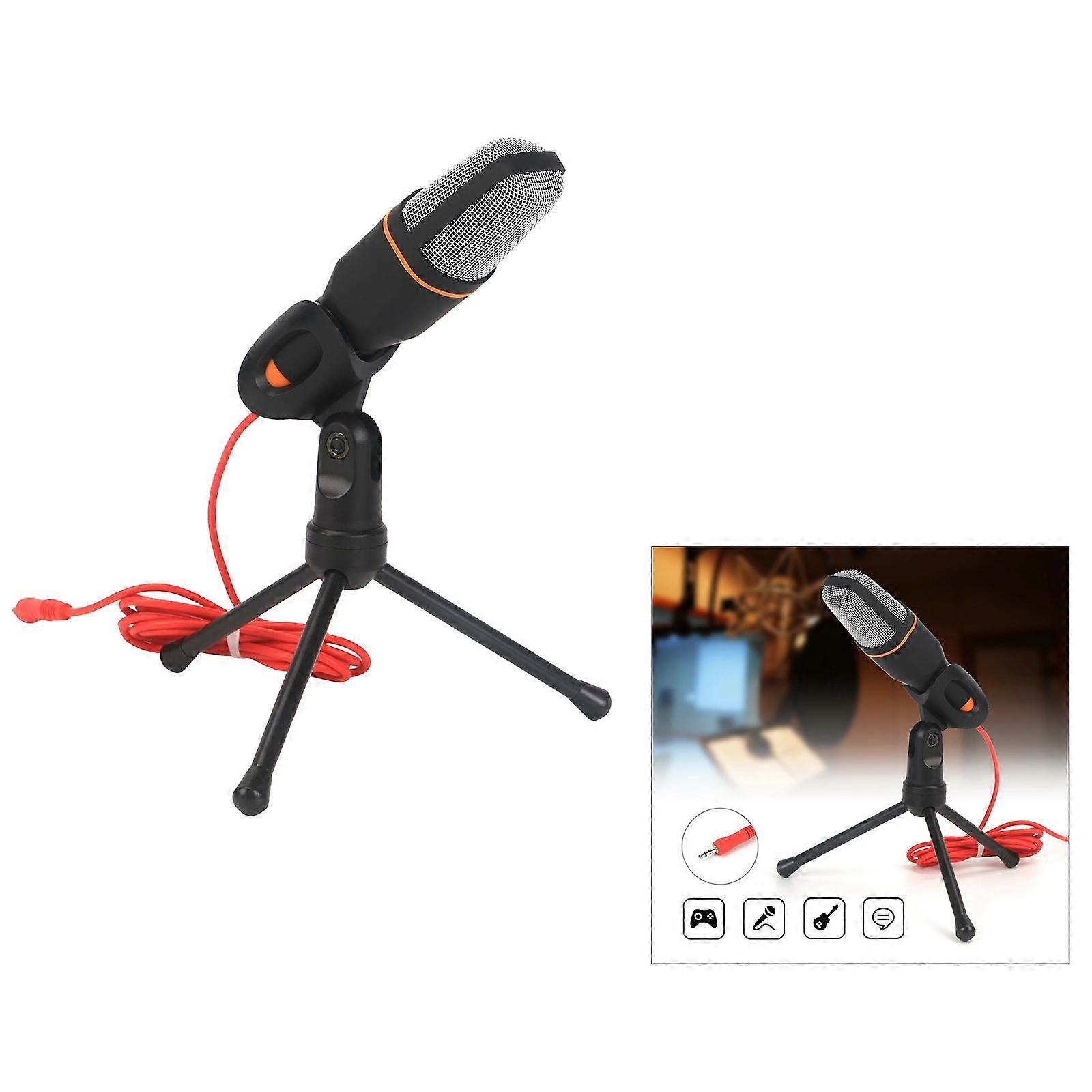 Stereo Plug Audio Cable Microphone for Computer Professional Studio Condenser Mic Kit Compatible with PC Laptop for Teaching Gaming Podcasting