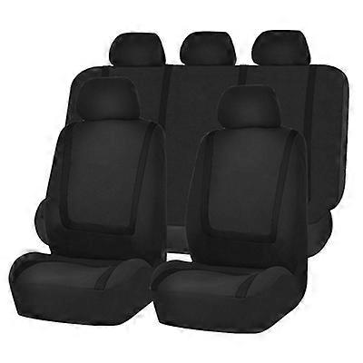 Universal Car Seat Protector Cover 9pcs Set Black