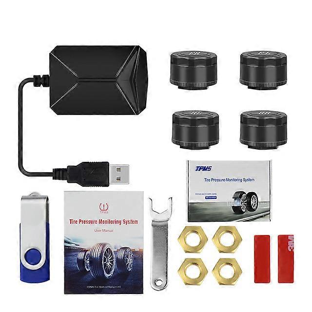 Tyre pressure alarm Internal USB Android TPMS Car Tire Pressure Sensors Monitoring System Display Navigation Tyre Pressure Alarm