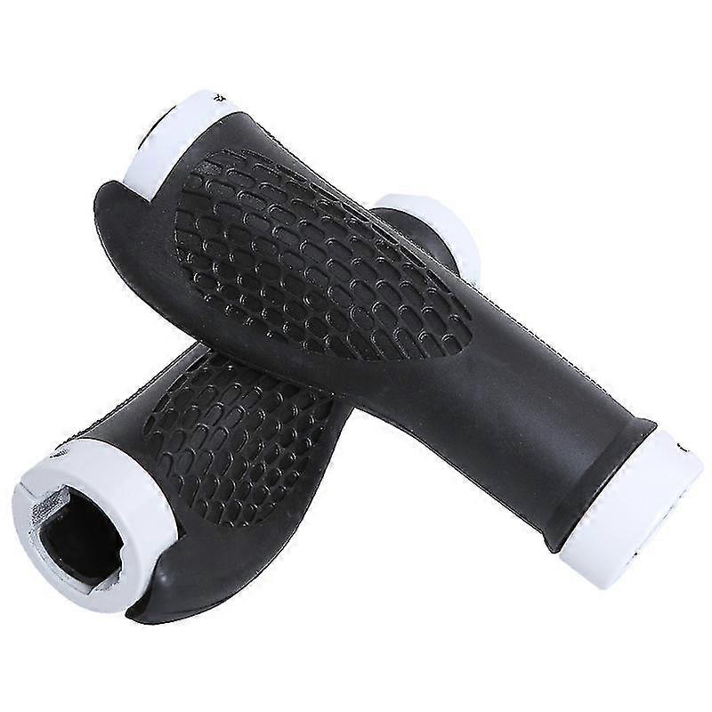 Pair Of Bicycle Handlebars, Mtb Handlebars Lockable Handlebars Mountain Bike Handlebars Rubber Handlebar Grips For Cycling, Mountain - White
