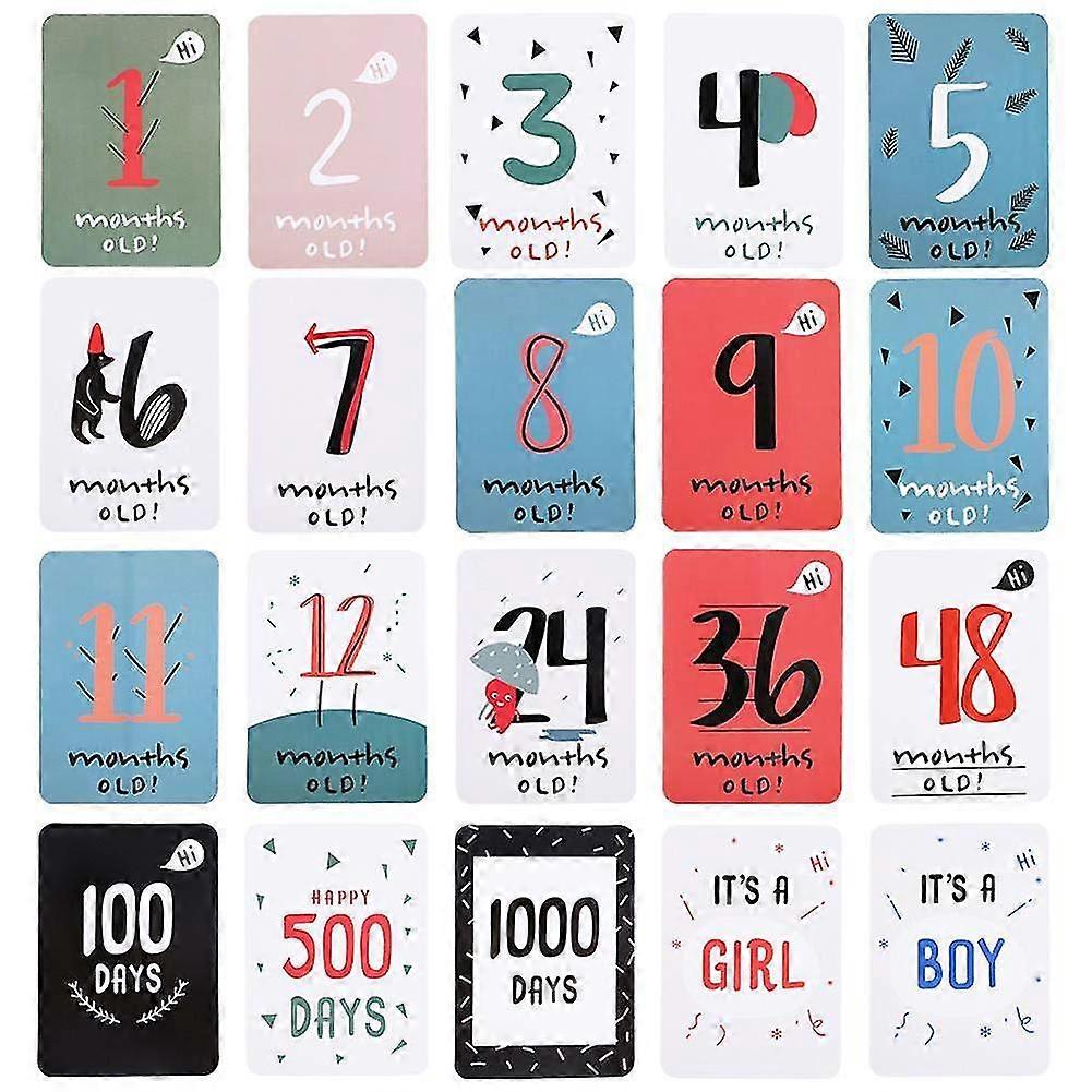 20pcs Milestone Commemorative Photography Props