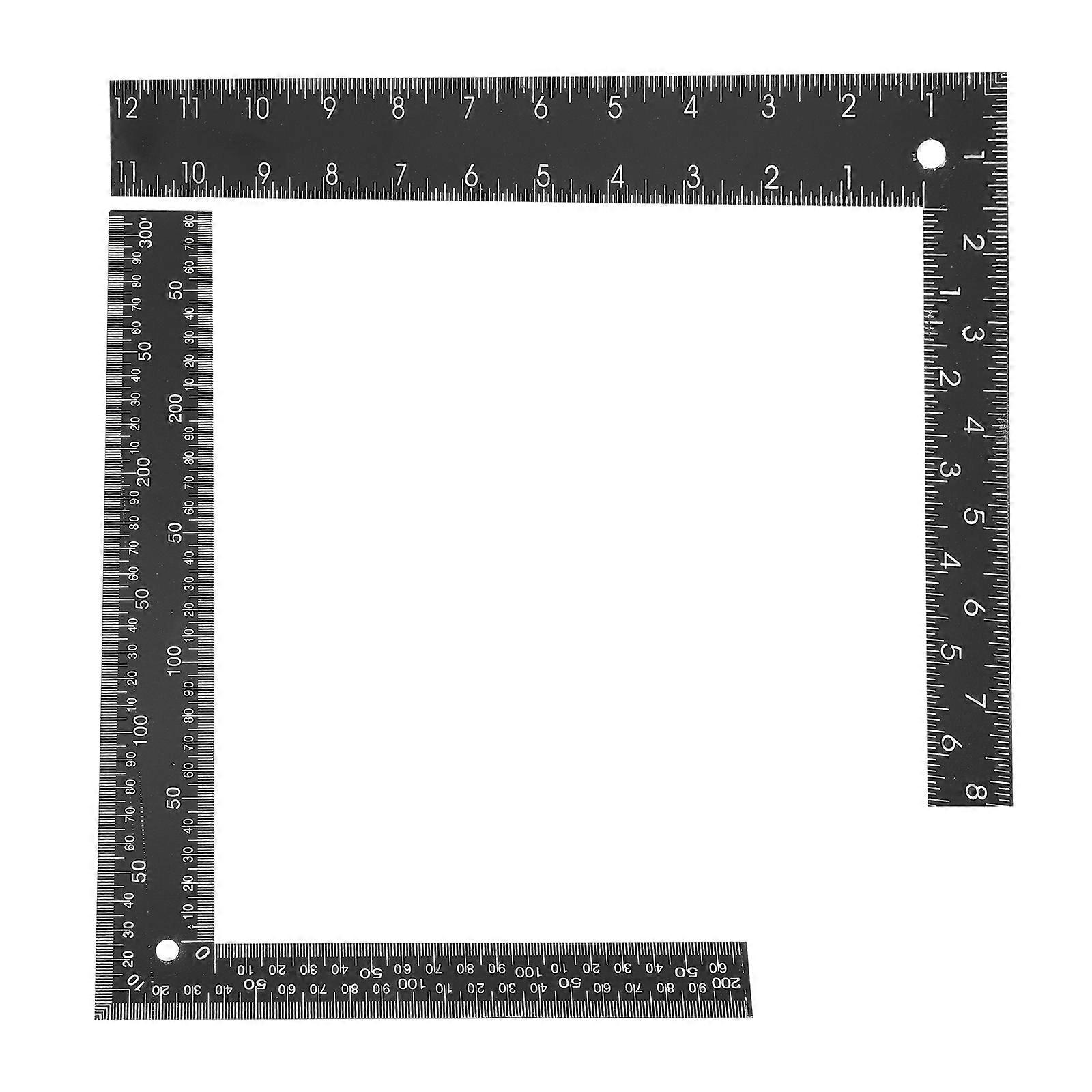 2Pcs L-shaped Square Ruler Steel Angle Ruler Engineer Woodworking Ruler