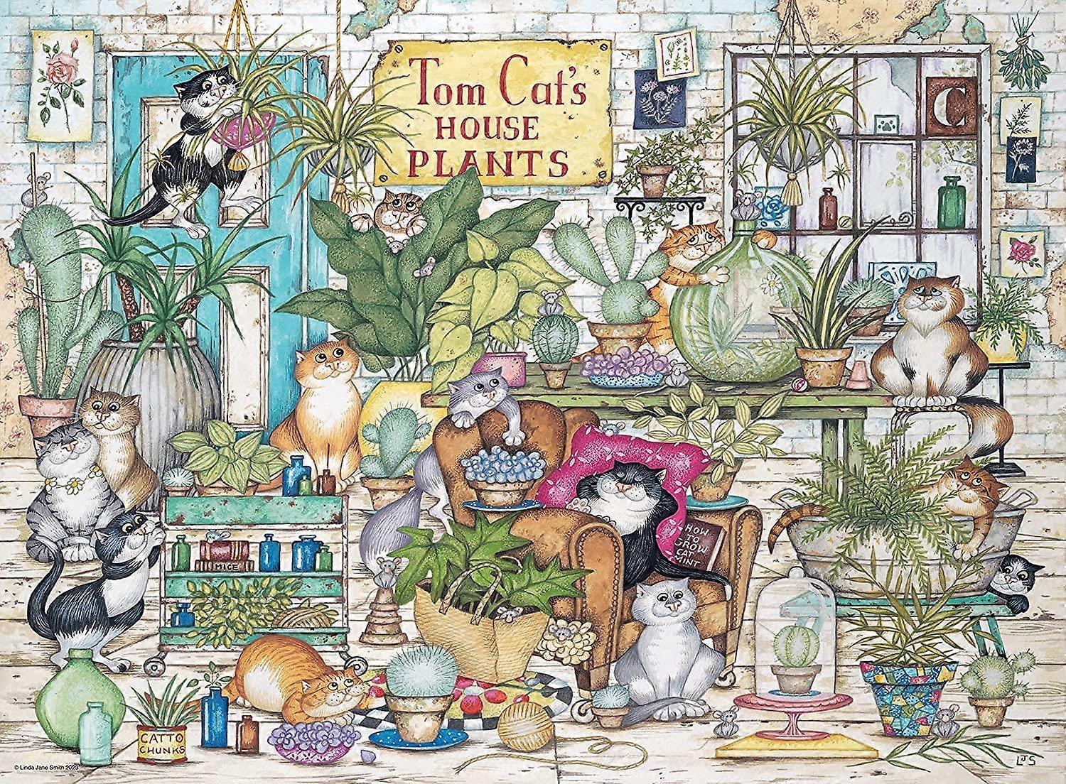 拉文斯堡疯狂的猫汤姆猫的房子植物拼图(500块)