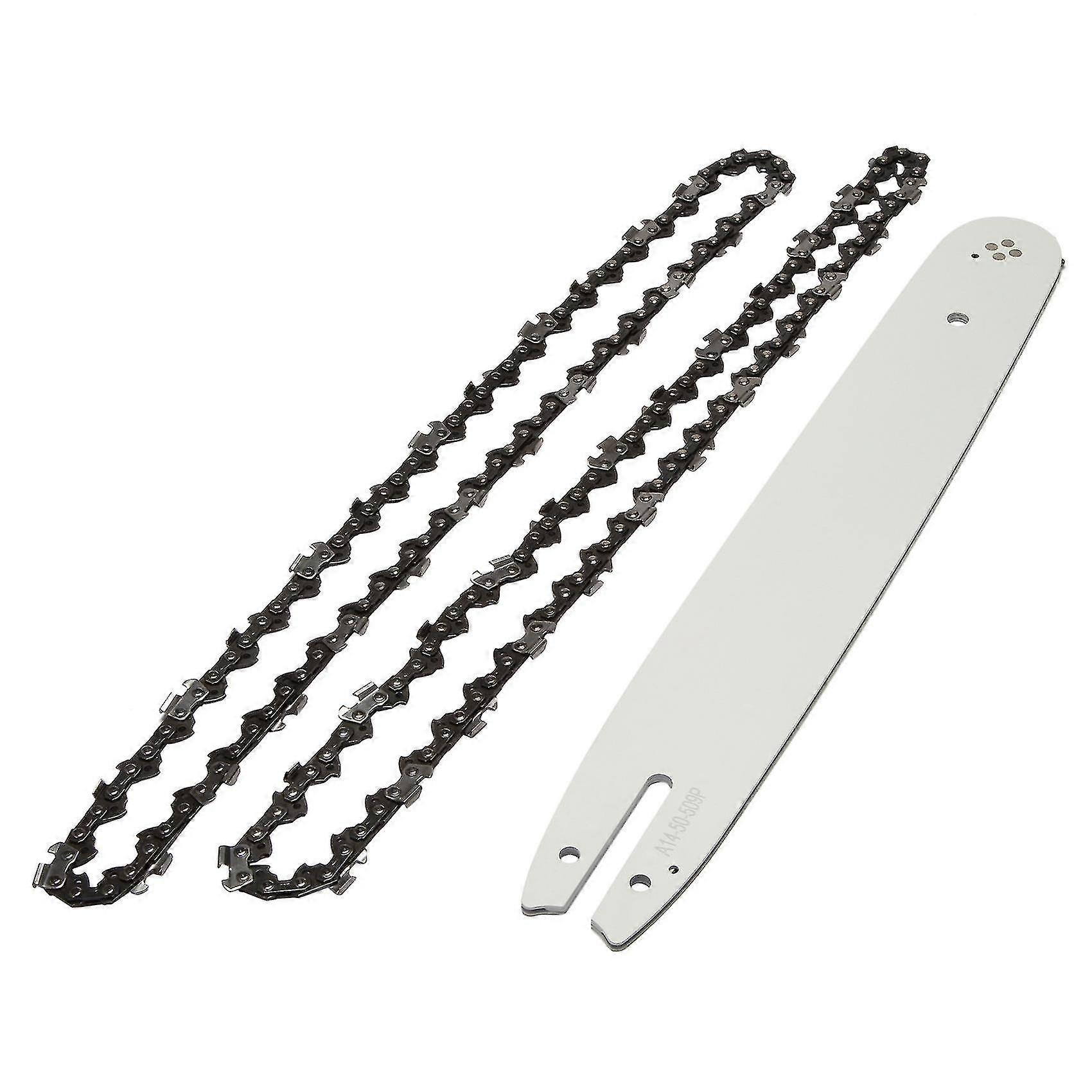 14 Inch Bar +3/8l 2pcs Chains Fit For 018 Ms180 Ms181 Chainsaws Chain Saw