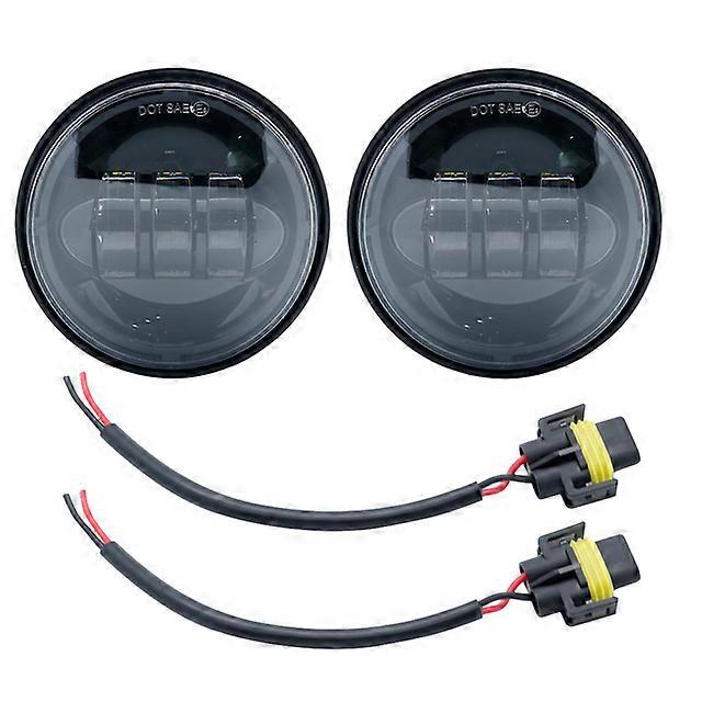 2Pcs Chrome 4.5 " LED Auxiliary Spot Fog 4 1/2 Headlight Vehicle Lighting Motorcycle Fog Lights For Harley, 30w 4.5" Harley Fog Lamp For Harley