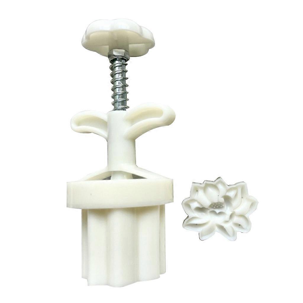 2xMooncake Maker Cookie Dessert Cutter Mold Hibiscus Mooncake Mold-Impression