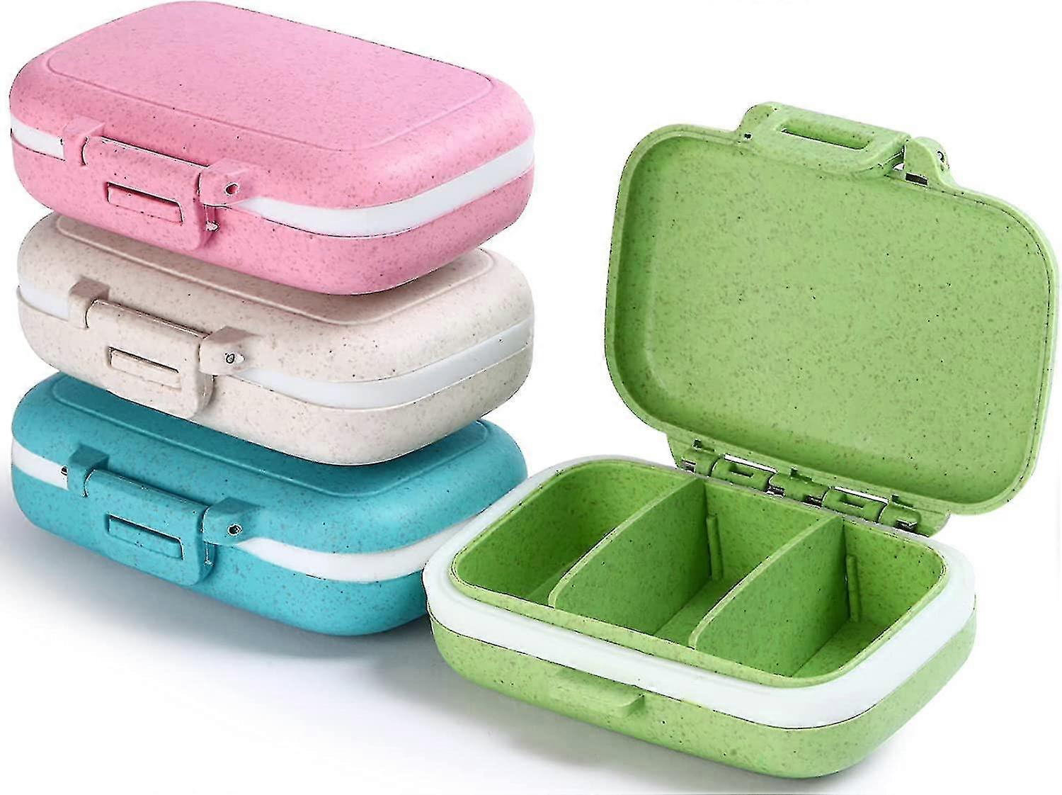 4 Pill Box 3 Detachable Compartment Pill Box Daily Pill Box / 3 Times Daily / Am-pm Travel Pill Box