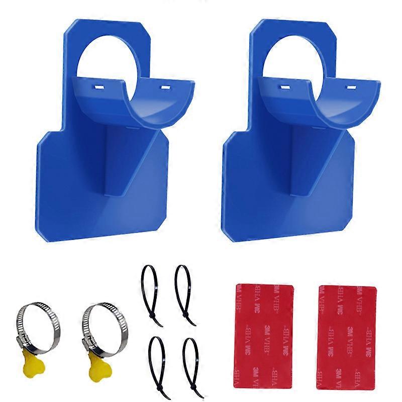 Set of 2 Pool hose support, pool adapter, blue pool accessories, for pool hoses within 38 mm