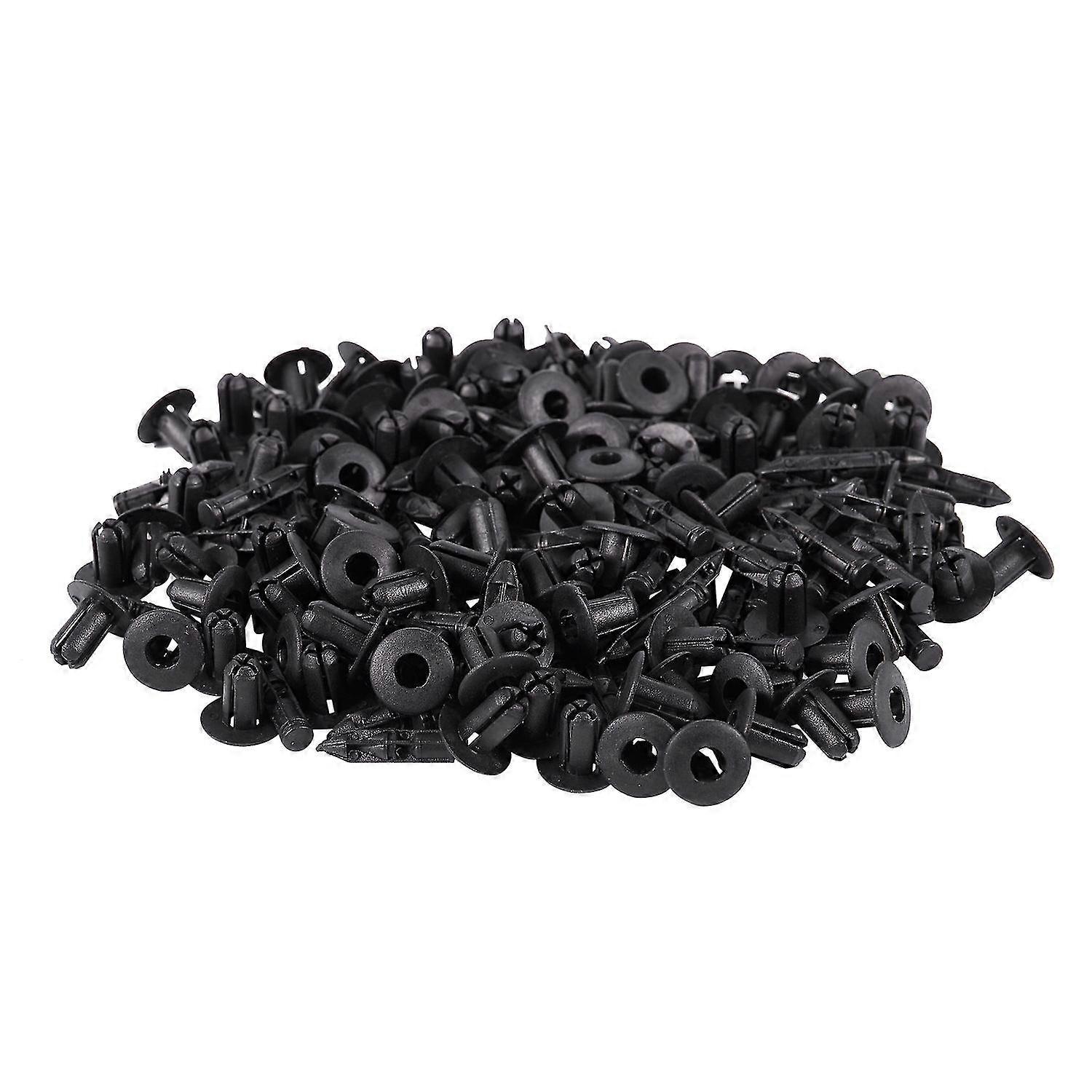 sourcingmap Auto Modanatura Sportello Parafango 5mm Foro Rivetti In Plastica Fissaggio Nera 100 Pz.