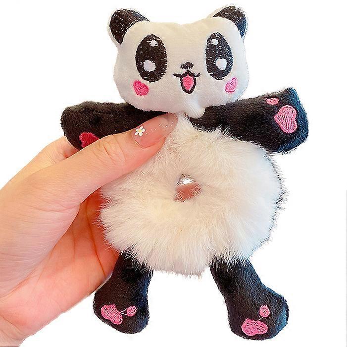 Cute Animal Plush Rubber Band Plush Ponytail Hair Tie Elastic Ponytail Head Rope