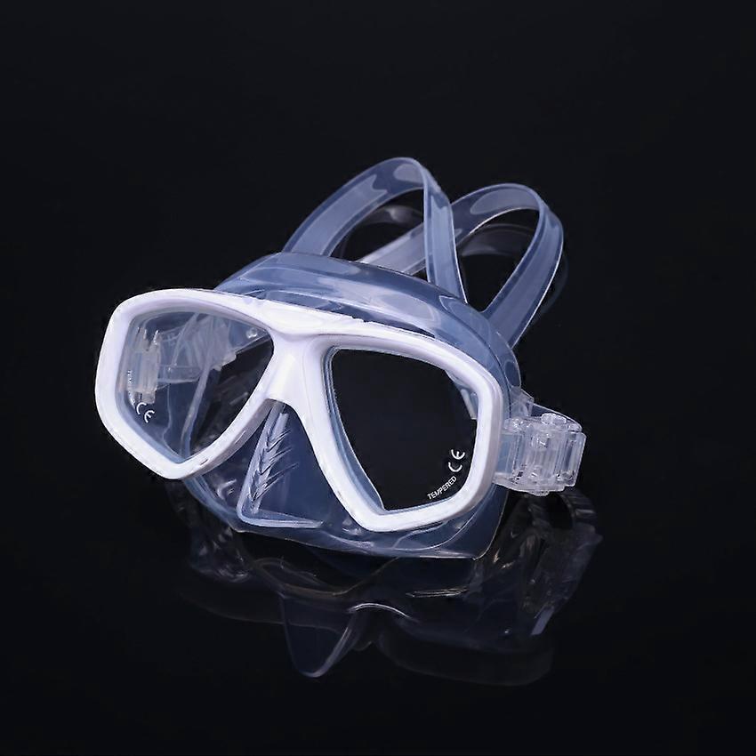 Adult Children Large Frame Scuba Snorkeling Goggles Anti-Fog Swimming Glasses Diving Mask with Half Face Nose Clip