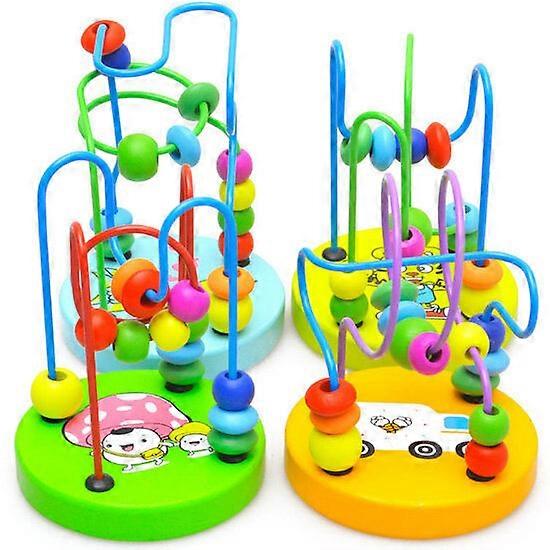 Wooden Abacus Toy for Toddlers, Colorful Bead Maze Develops Hand-Eye Coordination and Basic Computation Skills
