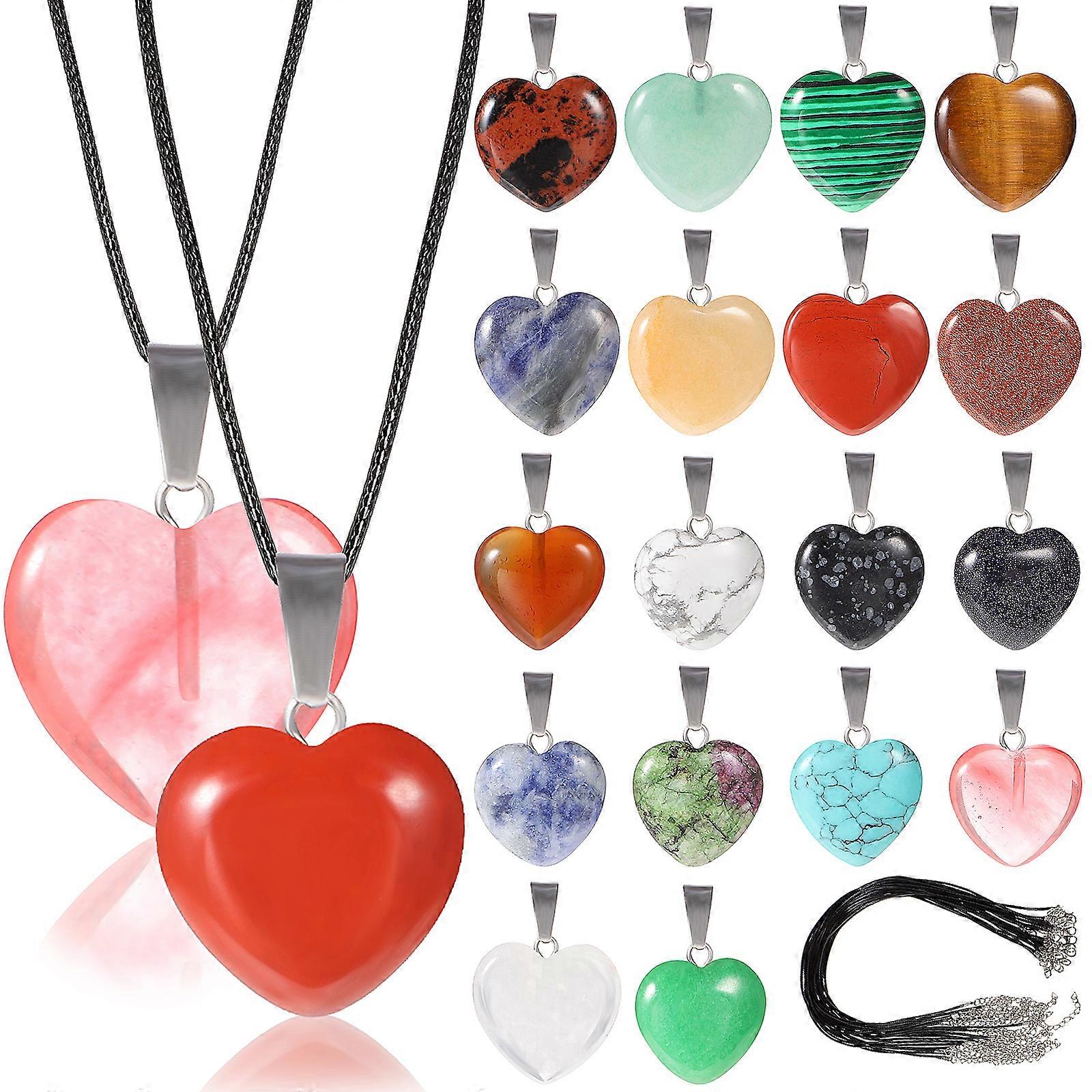 1 set of Heart-shaped Pendants DIY Charms Making Bracelets Necklaces Earrings Charms