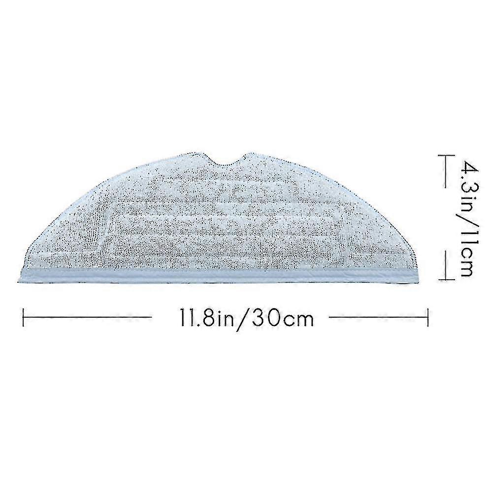 4-Pack Replacement Mopping Cloths For Roborock S7, T7S, T7S Plus – Reusable Microfiber Pads