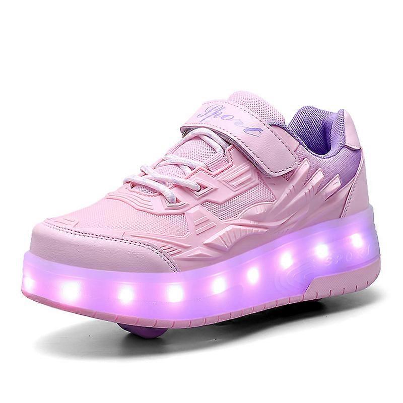 Bambini Adulti Scarpe Da Ginnastica A Doppia Ruota Led Scarpe Leggere Regali