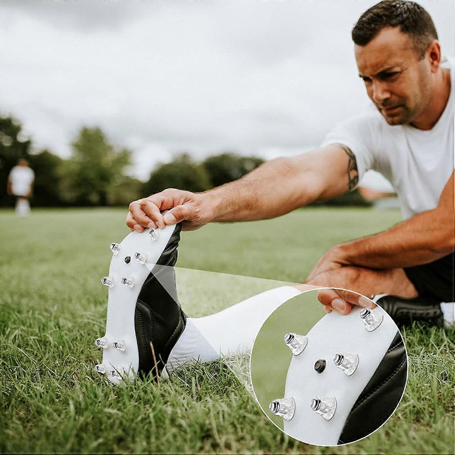 Gosknor 12pz Tacchetti per Scarpe da Calcio, 13 mm e 16 mm Tacchetti di Ricambio Scarpe da Calcio Rugby in Plastica/Ferro Avvitabili per Superfici Compatte Allenamento Atletico All'aperto
