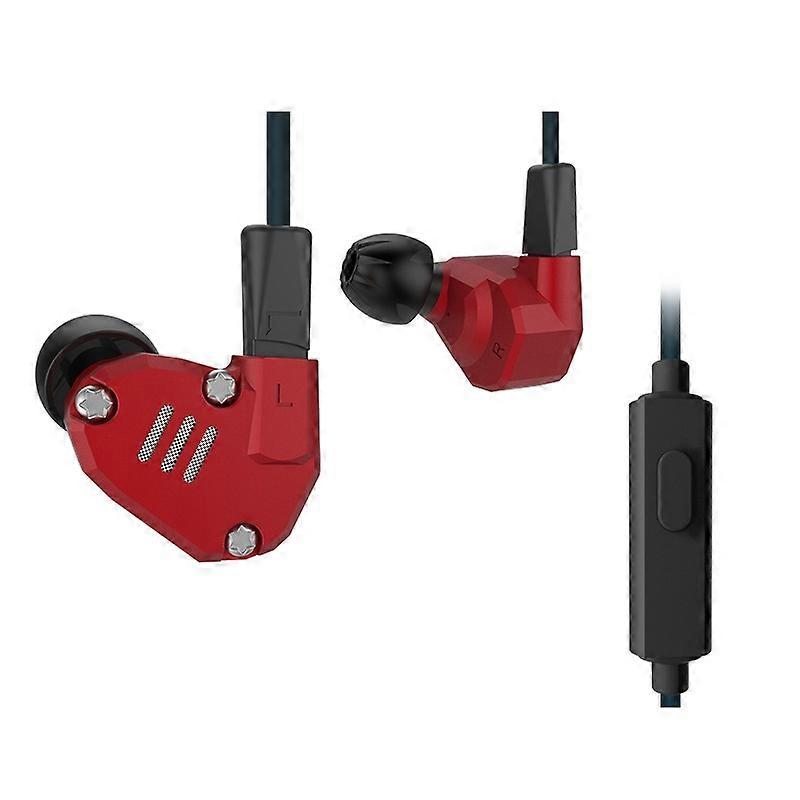 KZ ZS6 Cuffie In-Ear Cablate Rosse