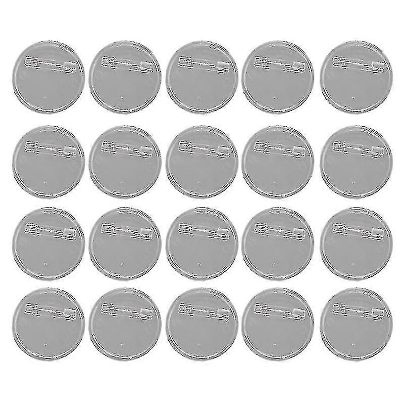 20pcs Acrylic Round Button Badge Clear Button Pin Badges Painting Badge Crafts