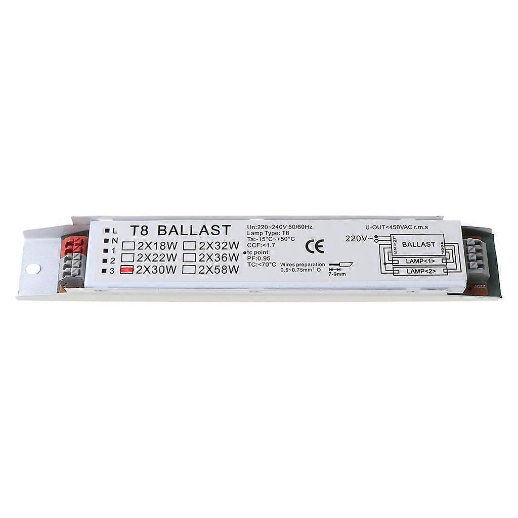 Højeffektiv elektronisk forkobling 2x18/30/58W fluorescerende lysforkobling