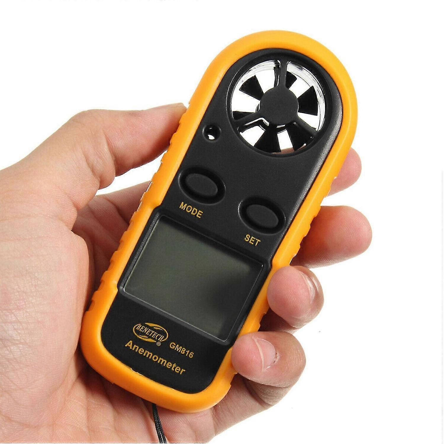 Digital Anemometer Handheld Wind Speed Meter Gauge Accurately Measure Wind Temperature Speed Backlig