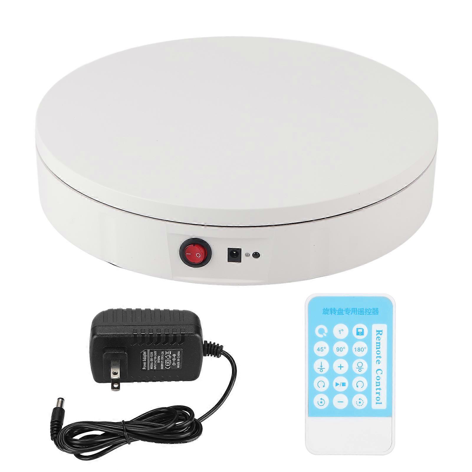 30cm Diameter Watch Remote Control Rotating Turntable Electric Round Display Stand US Plug 100240V