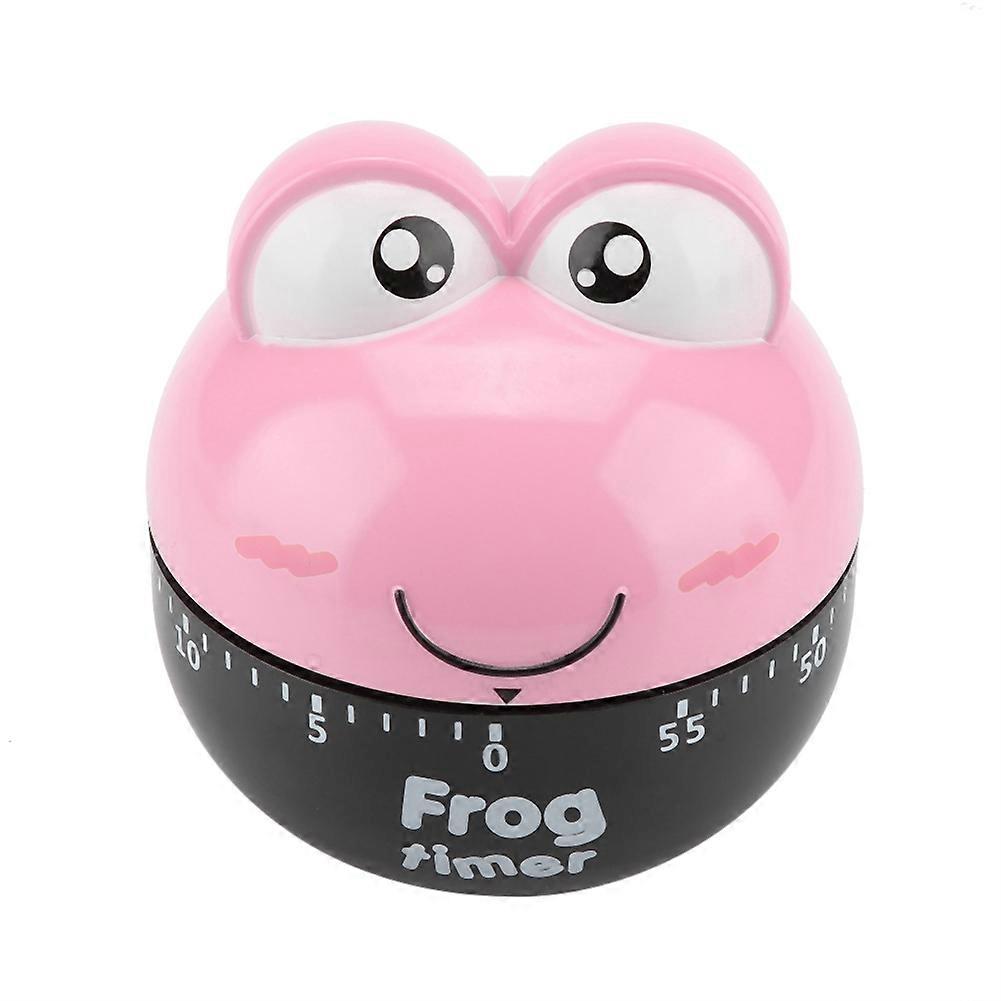 Cartoon Animal Shape Kitchen Timer Mechanical Counters Clock for Cooking Timing Tool(Pink)