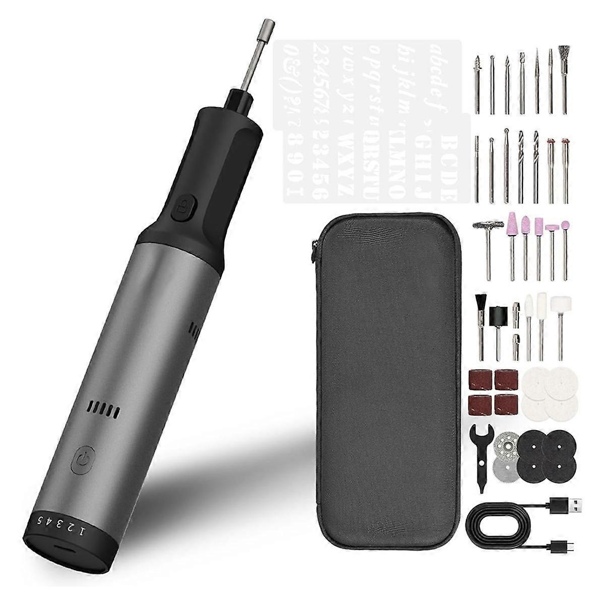 Engraving Pen, 44 in 1 Craft Engraving Tool, Large Capacity Rechargeable Rotary Tool Engraving Pen