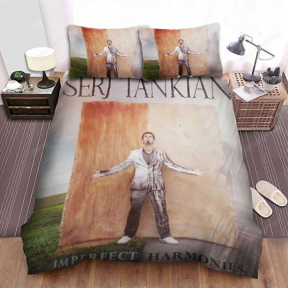 v312 Lençóis Incompletos Harmonias Serj Tankian Lençóis Capa de Edredão Conjunto de Cama MaciaConjunto de Cama de 3 Peças (1 Capa de Edredão + 2 Fronhas) y312