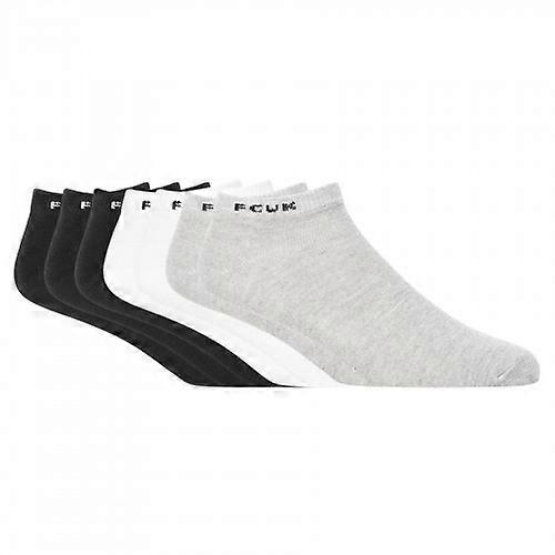 FCUK Mens Logo Trainer Socks (Pack of 7)