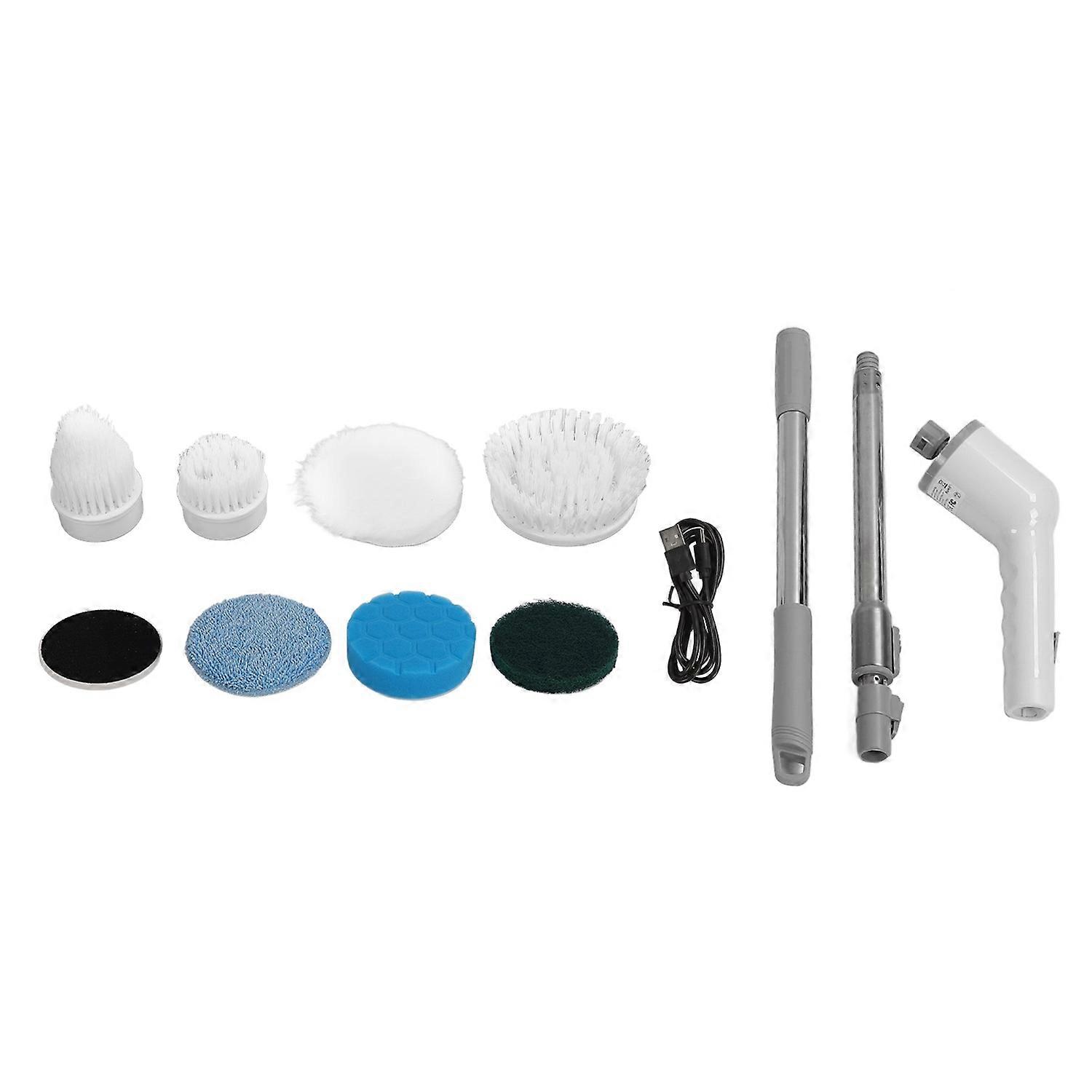 Electric Cleaning Brush Multi Functional Cordless Floor Scrubber with Replaceable Brush Heads Adjust