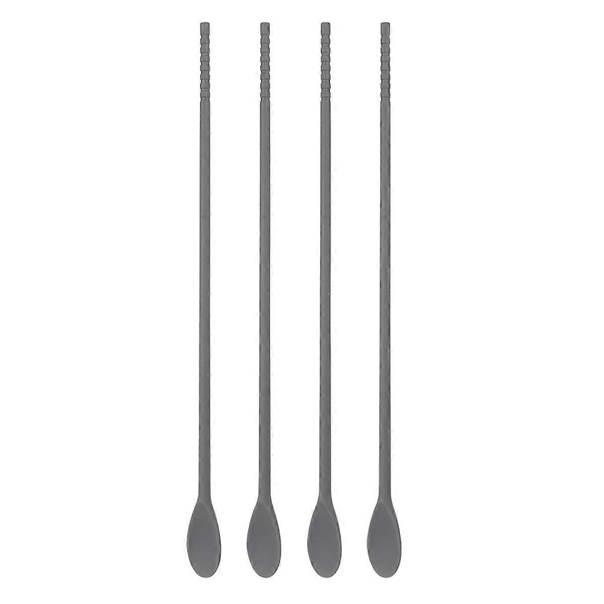 4 Pcs Silicone Coffee Stir Spoons 11Inch Dual-Ended Long Cooking Chopsticks Multipurpose Mixing Spo