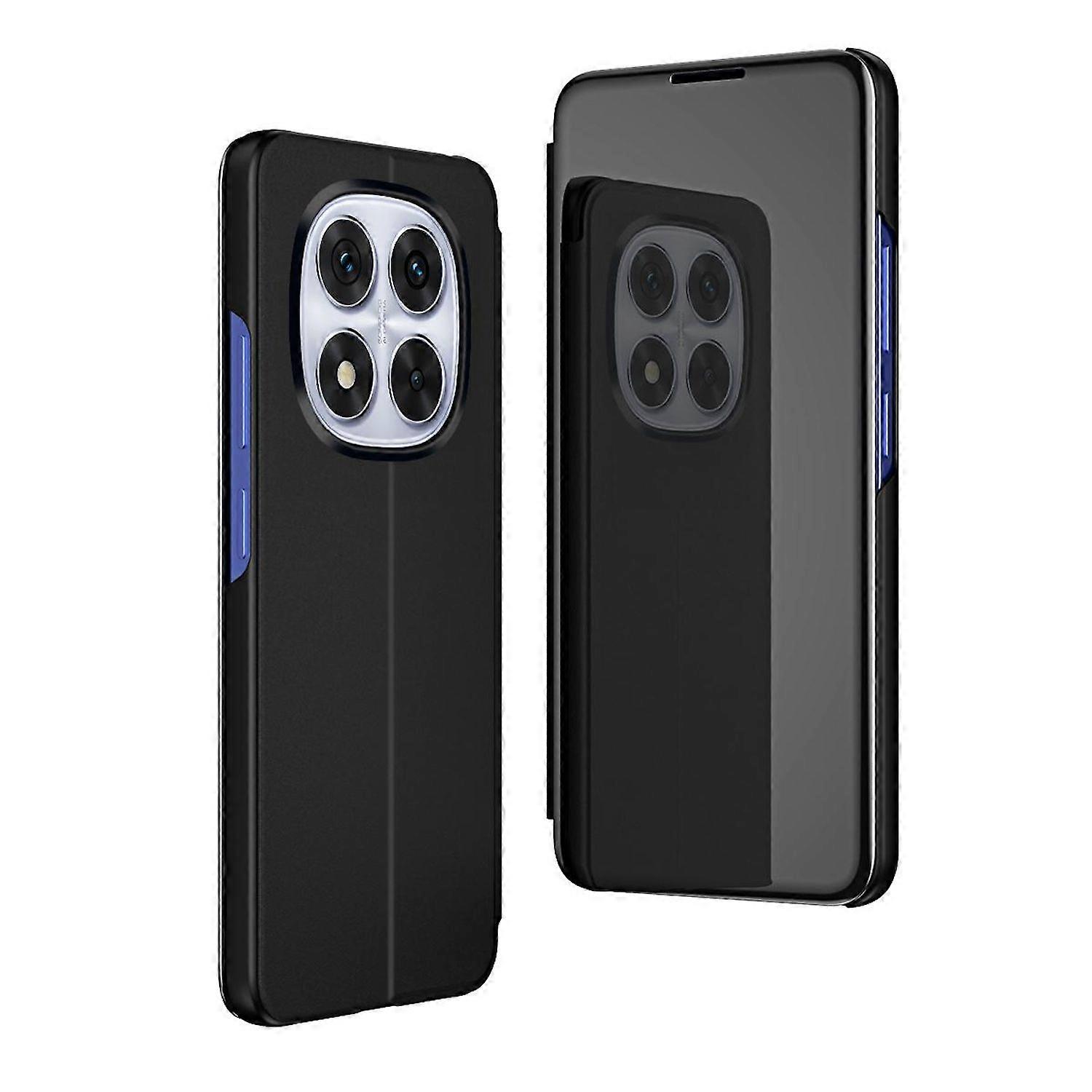 For Xiaomi Redmi Note 14 Pro 5G View Mirror Wake UP Case Black