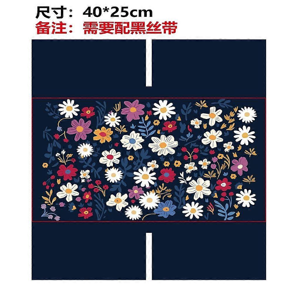 Coperți de carte din poliester Elastic Notebook Wraps Rectangle Flower 400x250mm