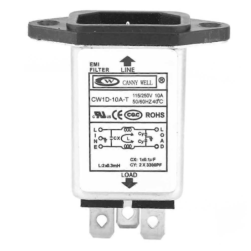 Filter High Quality IEC-320 C14 Male Socket Electronic Components 10A CW1D-10A T