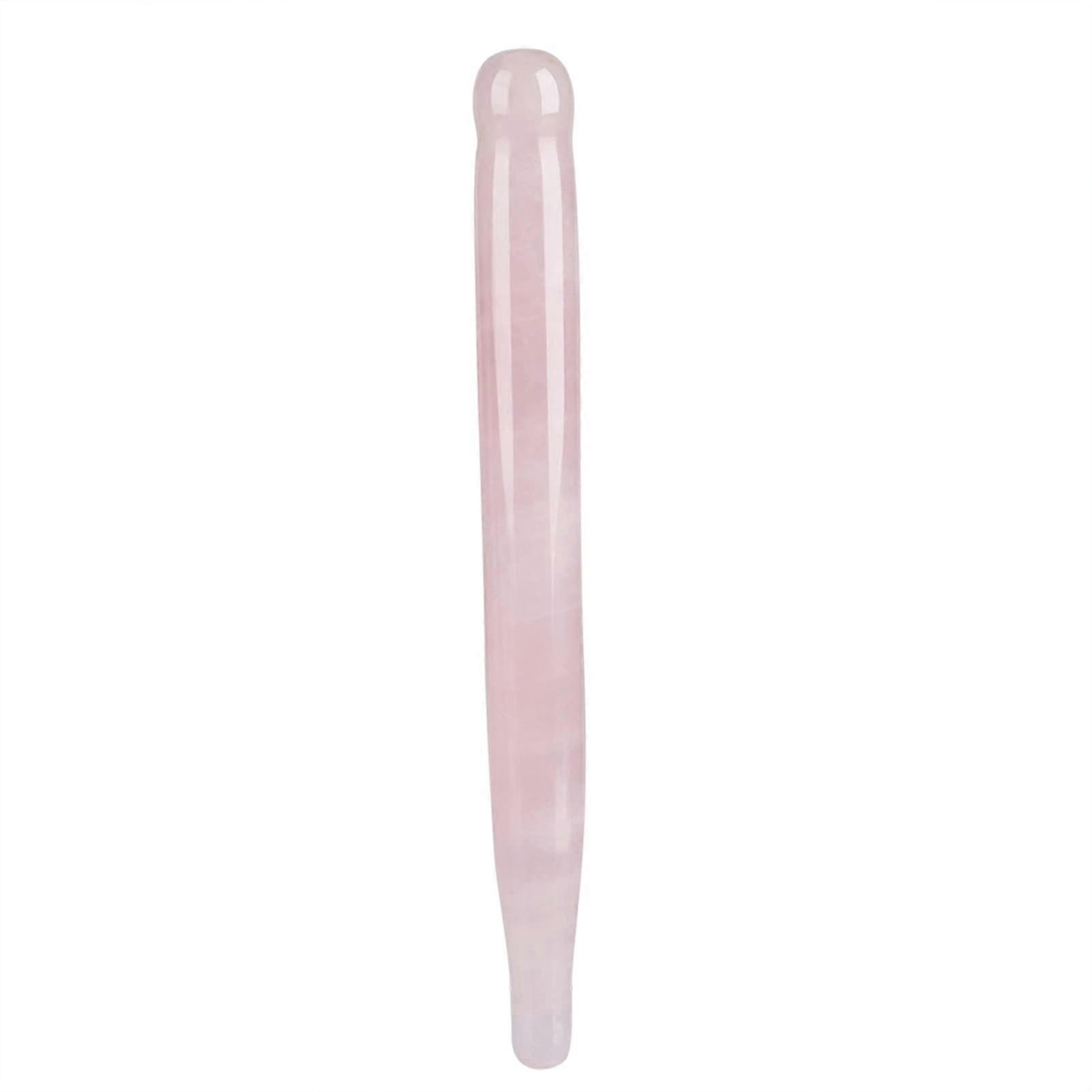 Rose Quartz Massage Wand, Polished Jade Carving for Health and Relaxation