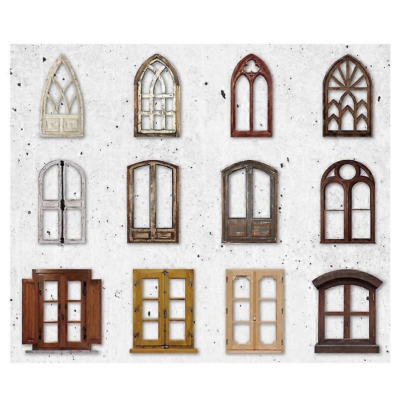 24Pcs Window Paper Collage Card Decorative Vintage Hollow Window Door Material Paper Collage Card fo
