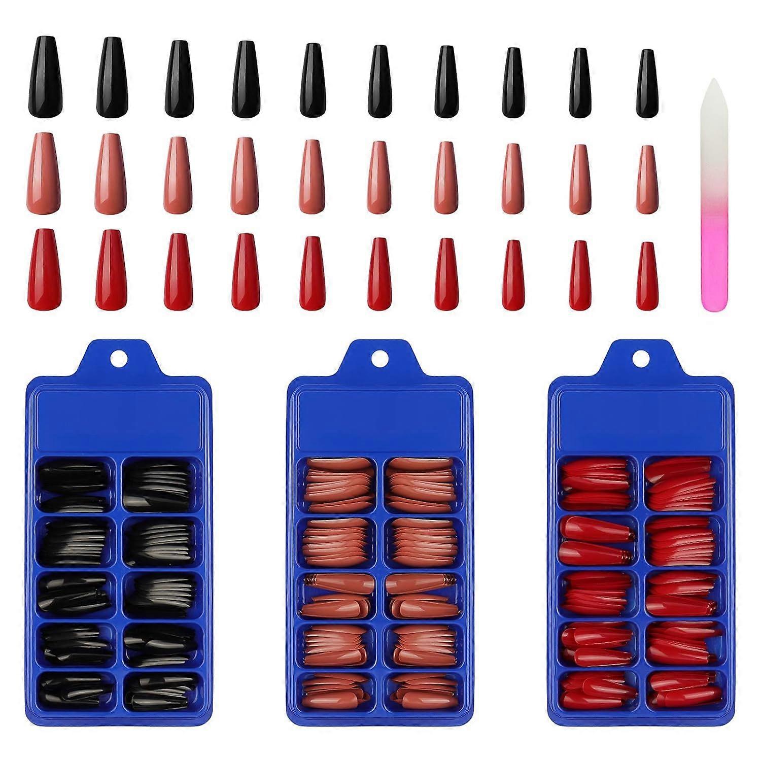 Coffin False Nails, Acrylic Nail Art Tips, Artificial Nails