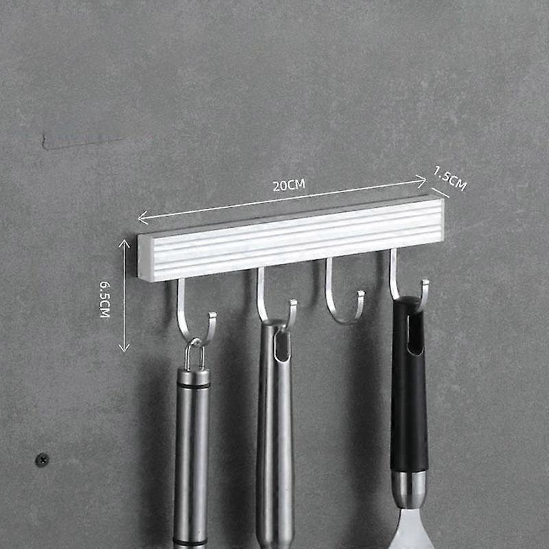 Hanger Rack Hole-free Kitchen Hook Rack Strong Adhesive Multi-function Wall Hanging Rod Storage Rack