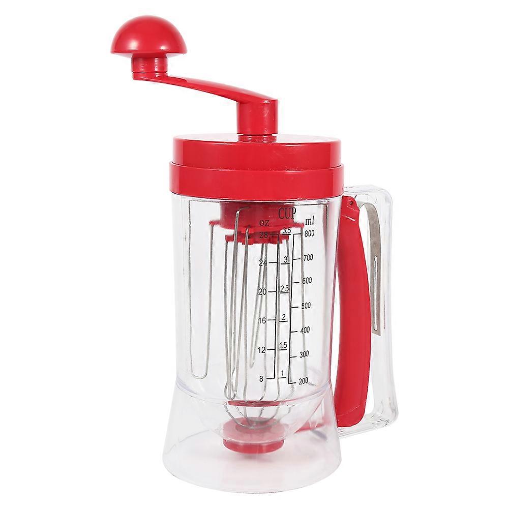 Portable Manual Pancake Mixer, Egg Beater Dispenser for Cupcakes