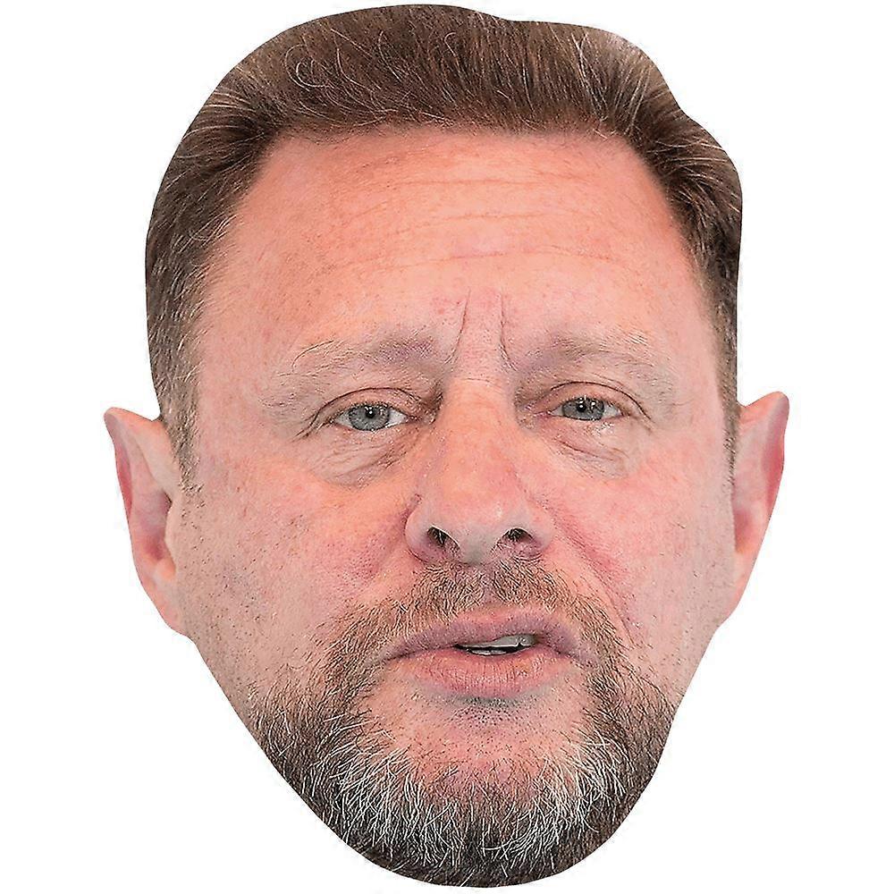 Shaun Ryder (Beard) Celebrity Mask, Flat Card Face