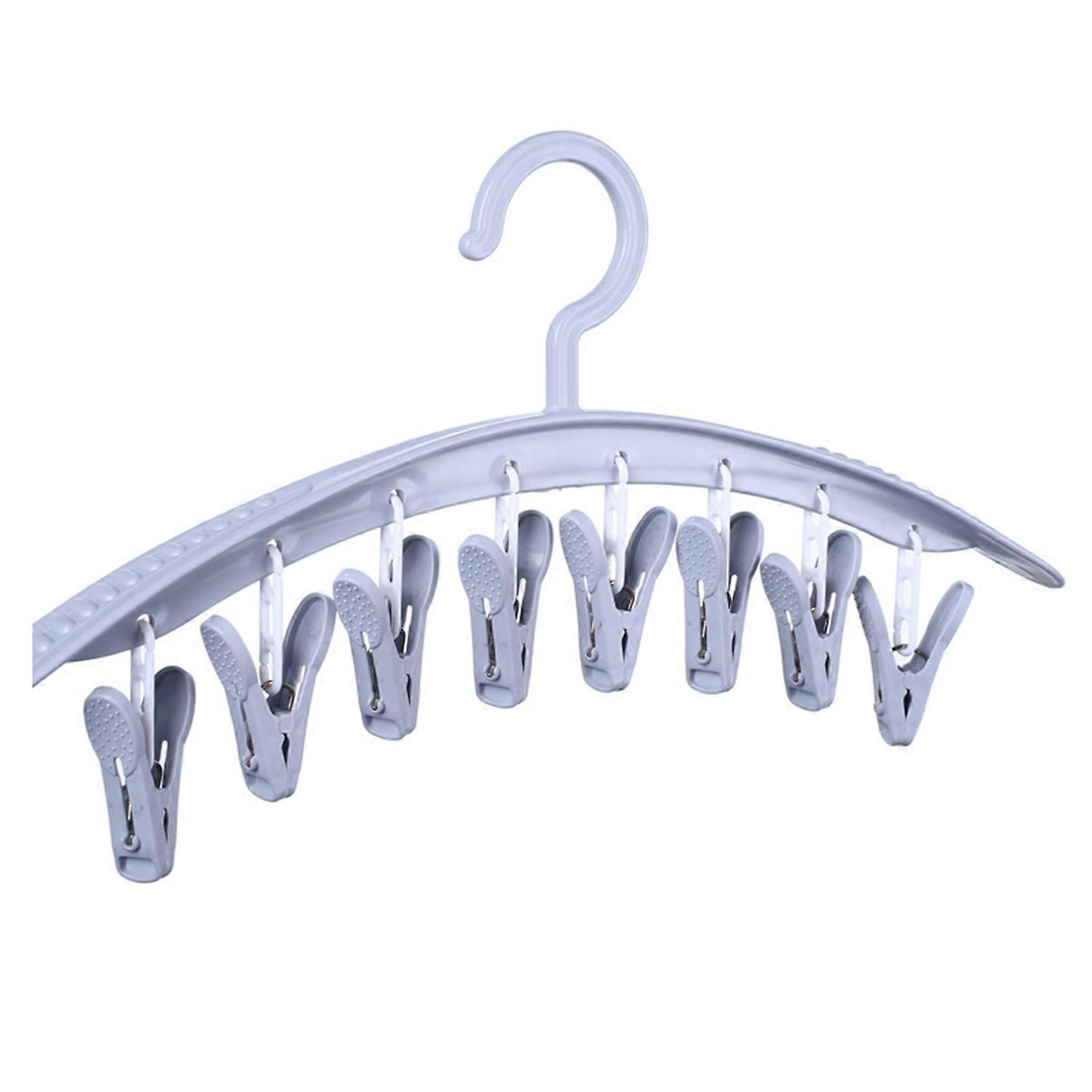 8-Clip Anti-Slip Pants Hanger for Closet Organization - Easy Installation No Marks!