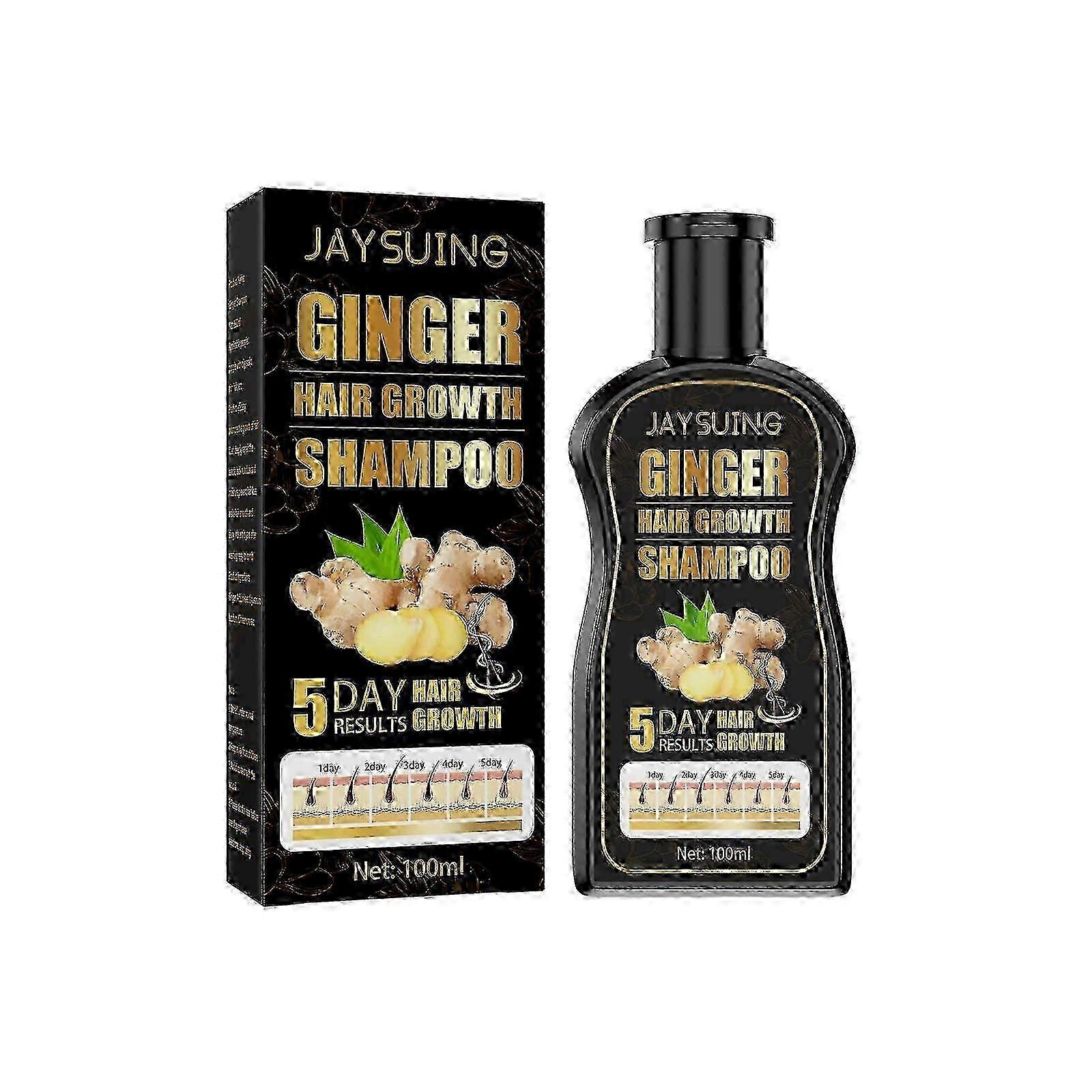 Jaysuing Ingwer Conditioning Shampoo Nähren Sie die Kopfhaut Schützen Sie die Haarwurzel Dichtes Haar Fixierung Anti-Drop Shampoo - 100Ml