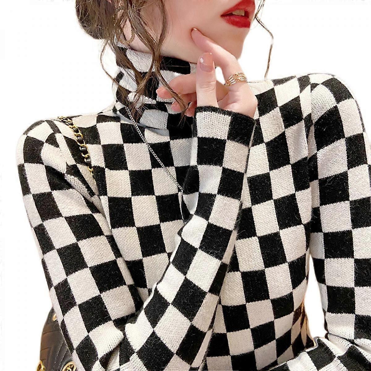 Womens Lange Mouw Fall Mockneck Pullover Sweater Fitting Basic Turtleneck Sweater Tops Mode