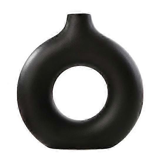 Donut Vase Shatterproof Hollow Vase Minimalist Boho Style Tabletop Decor Vase
