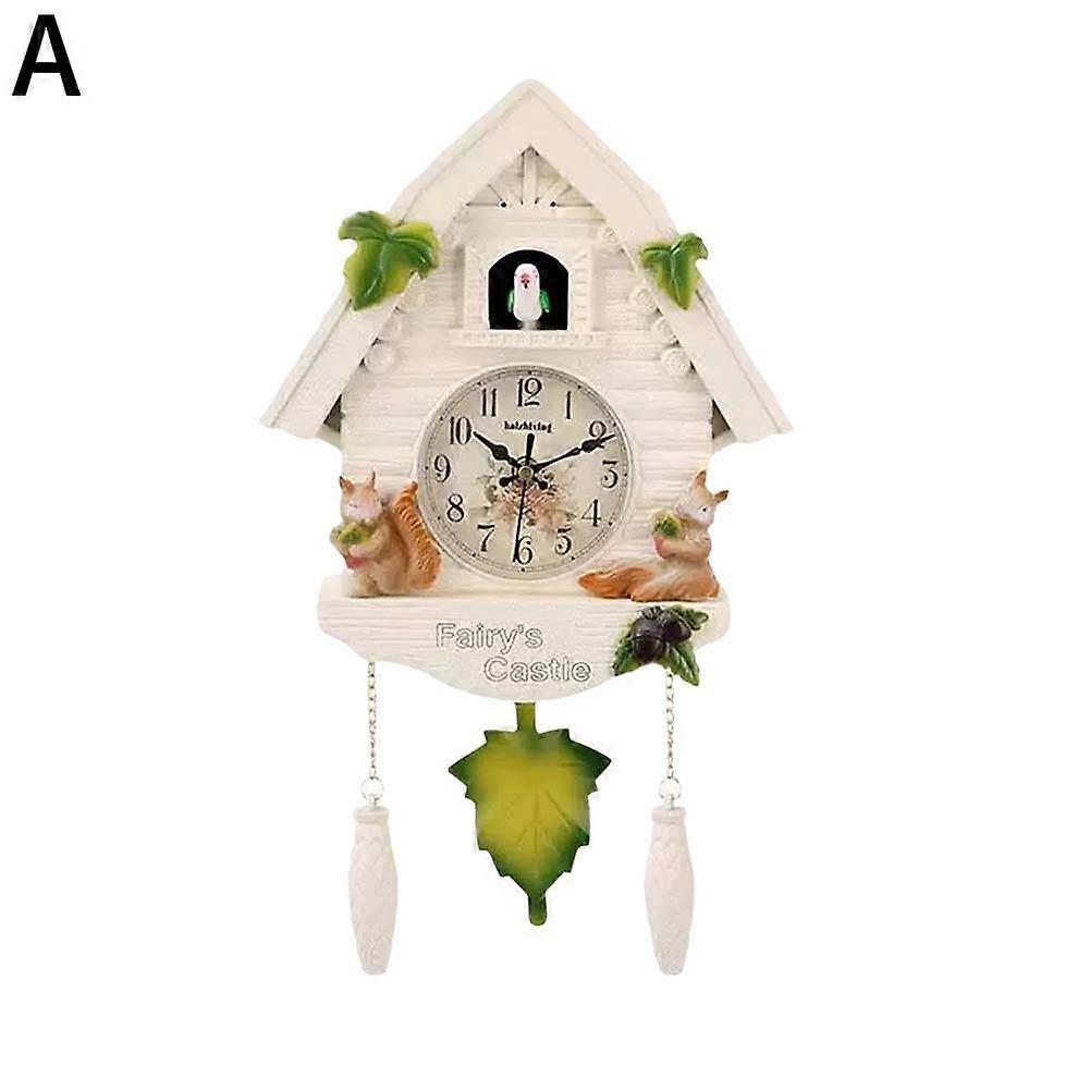 European creative cuckoo silent wall clock