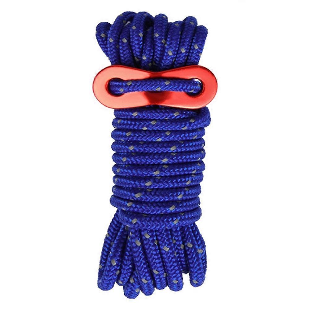 1 Bundle of Reflective Tent Canopy Rope 4mmx4m Lightweight Line Cord with Tensioner for Outdoor