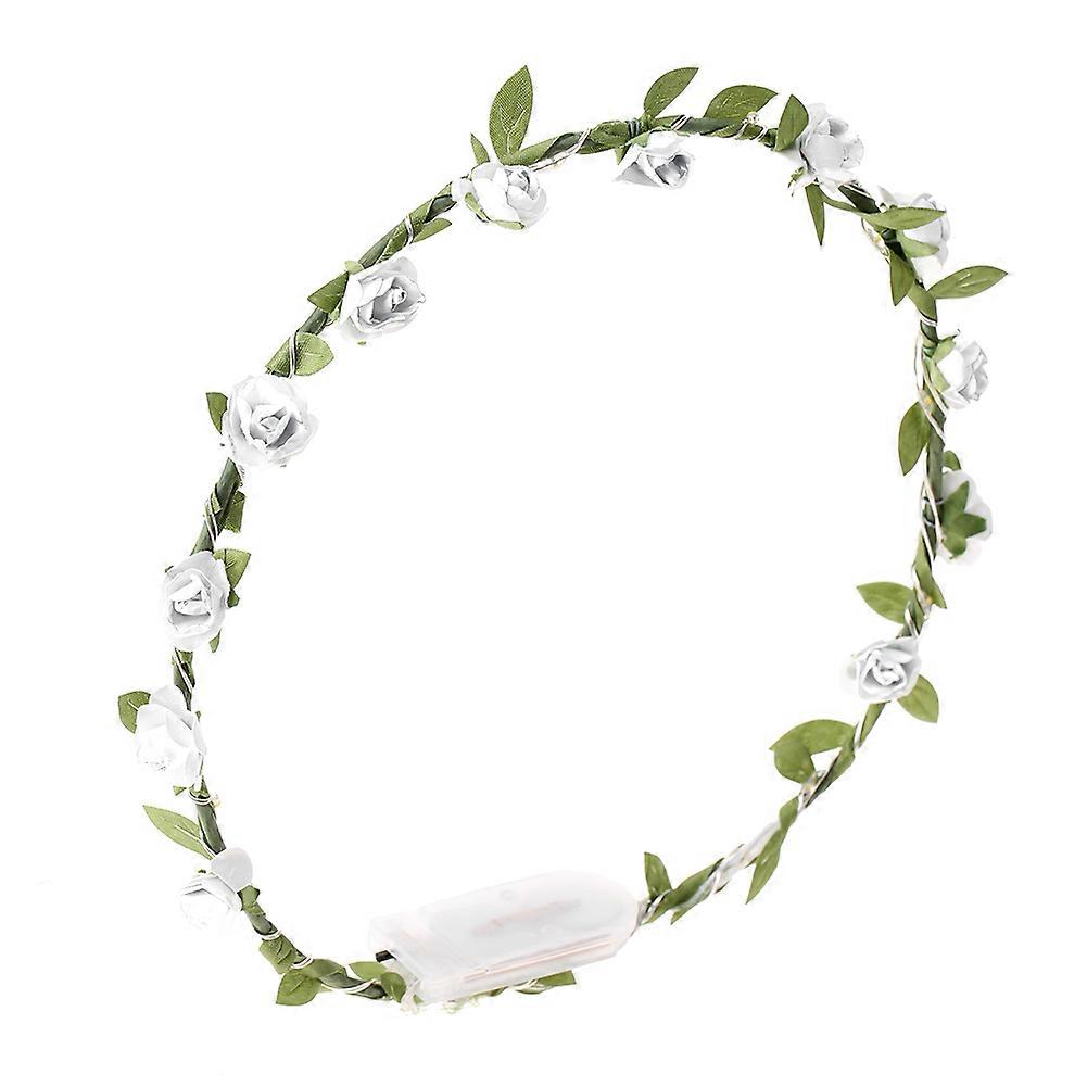 Fairy LED Rose Light Illuminated Crown Glowing Crown Indoor Decorative Light