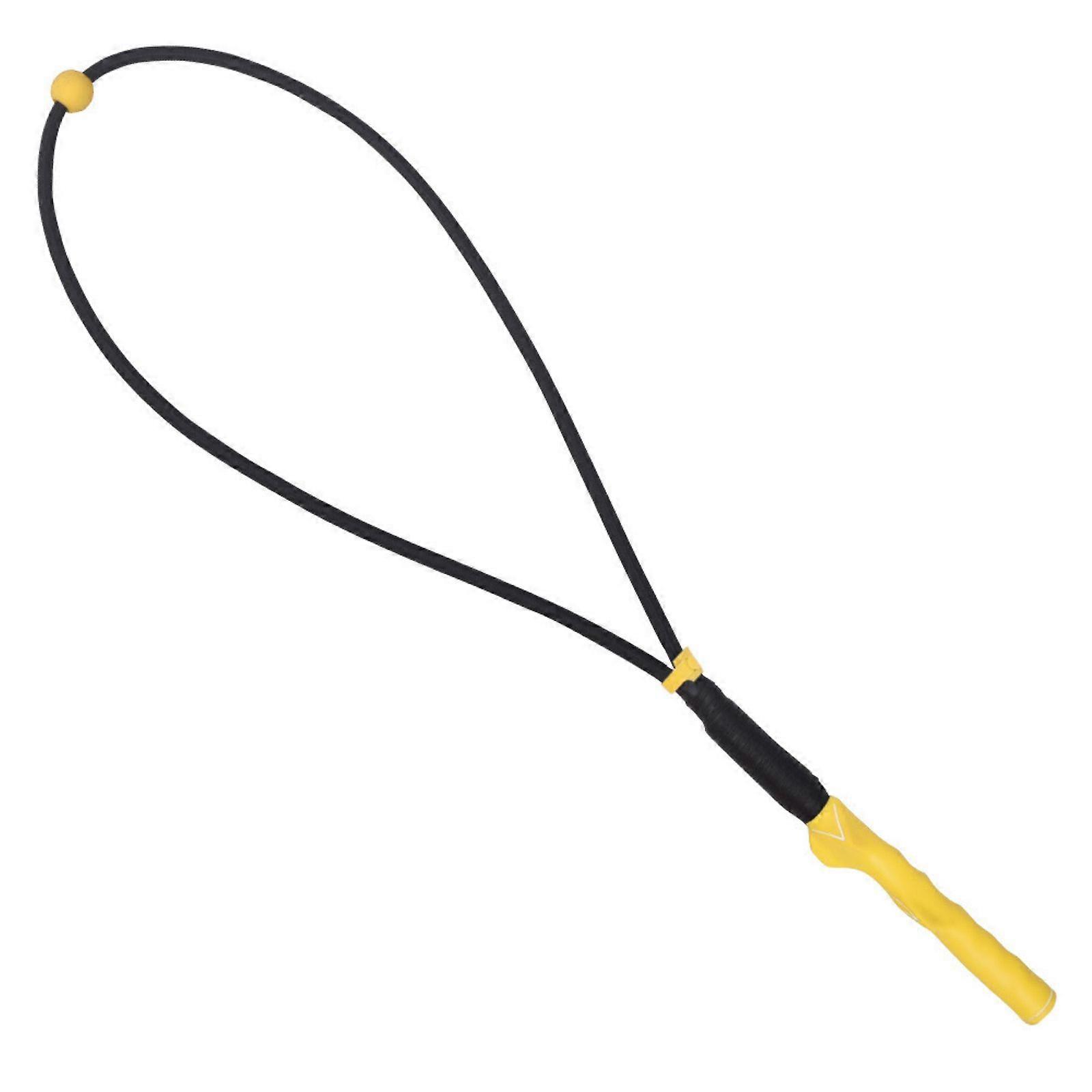 Corde d’aide à l’entraînement de swing de golf Corde d’entraînement de swing flexible avec poignée en caoutchouc confortable pour la pratique du swing jaune